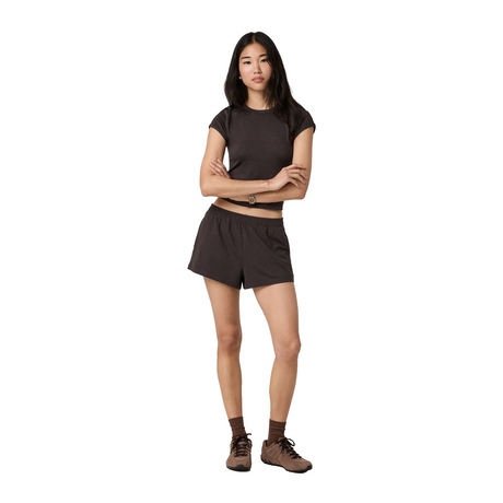 Vuori Halo Short (Women) - Java Heather Apparel - Bottom - Short - The Heel Shoe Fitters