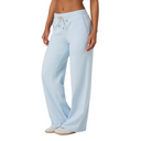 Vuori Halo Essential Wideleg Pant (Women) - Soft Sky Heather Apparel - Bottom - Pant - The Heel Shoe Fitters