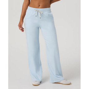 Vuori Halo Essential Wideleg Pant (Women) - Soft Sky Heather Apparel - Bottom - Pant - The Heel Shoe Fitters