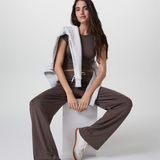 Vuori Halo Essential Wideleg Pant (Women) - Java Heather