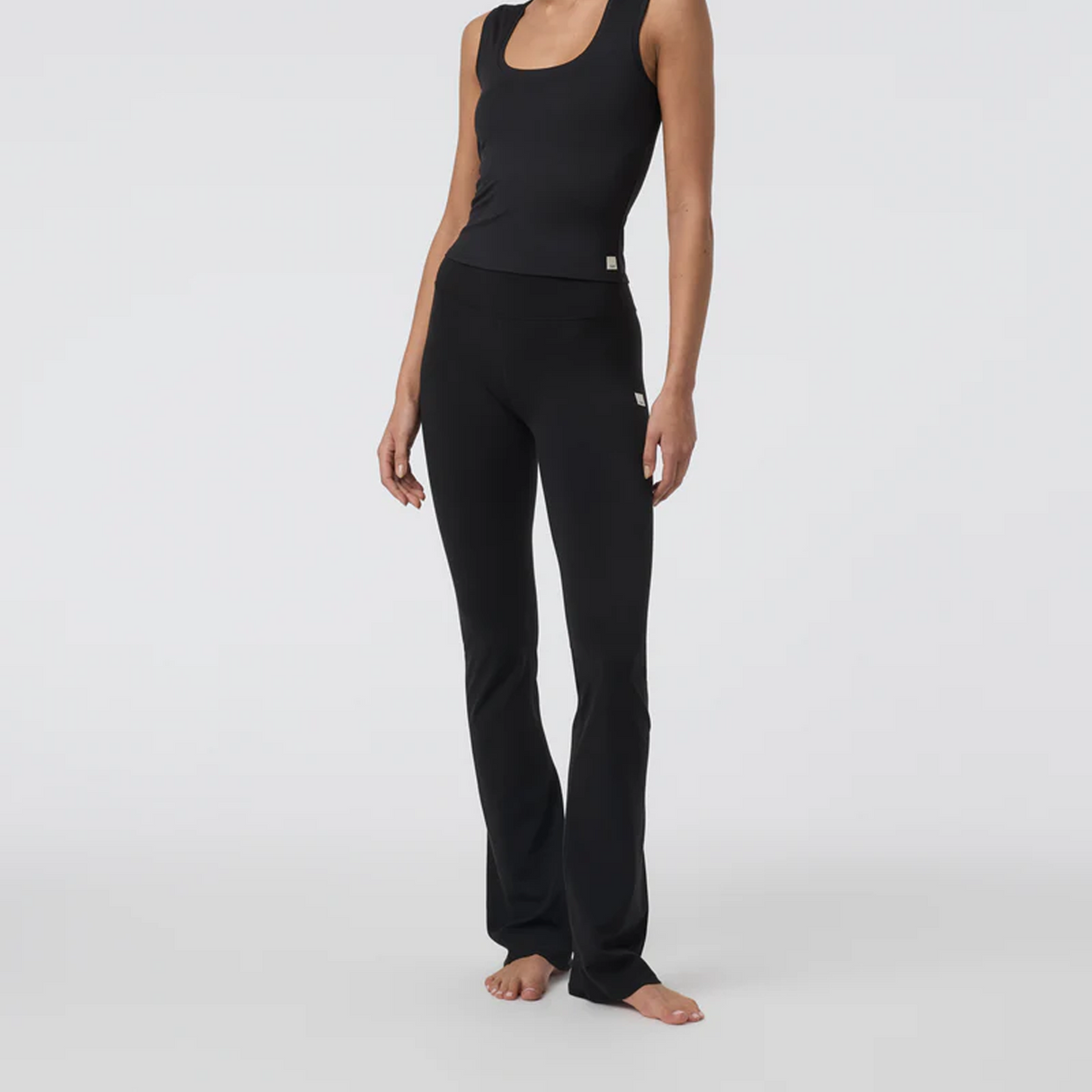 Vuori AllTheFeels Slim Flare Pant (Women) - Black Apparel - Bottom - Pant - The Heel Shoe Fitters