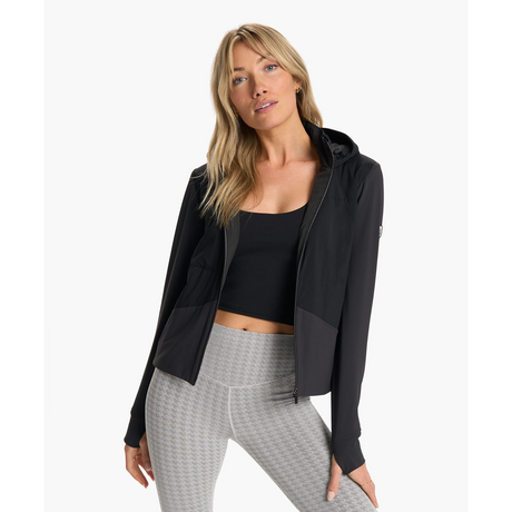 Vuori Chilled Out Full Zip Jacket (Women) - Black Apparel - Jacket - Lightweight - The Heel Shoe Fitters