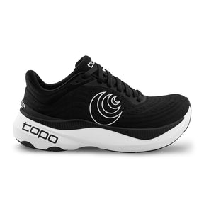 Topo Aura Running Shoe (Women) - Black/White Athletic - Running - Stability - The Heel Shoe Fitters
