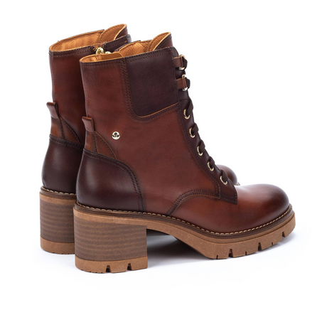 Pikolinos Soria W0B-8552C2 Heeled Ankle Boot (Women) - Cognac Boots - Casual - Mid - The Heel Shoe Fitters