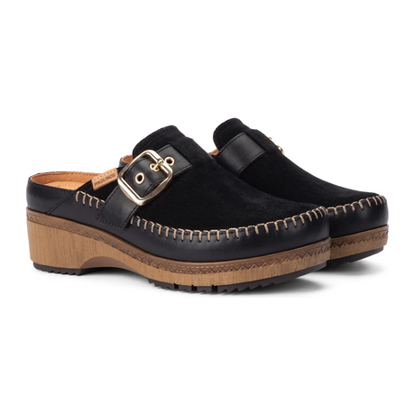 Pikolinos Granada W0W-1638SEC1 Clog (Women) - Black Dress-Casual - Clogs & Mules - The Heel Shoe Fitters