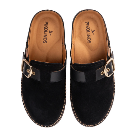 Pikolinos Granada W0W-1638SEC1 Clog (Women) - Black Dress-Casual - Clogs & Mules - The Heel Shoe Fitters