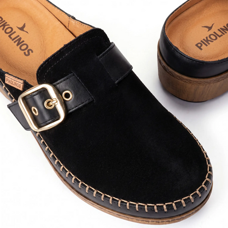 Pikolinos Granada W0W-1638SEC1 Clog (Women) - Black Dress-Casual - Clogs & Mules - The Heel Shoe Fitters