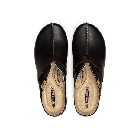 Pikolinos Granada W0W-3590C1 Clog (Women) - Black Leather Dress-Casual - Clogs & Mules - The Heel Shoe Fitters