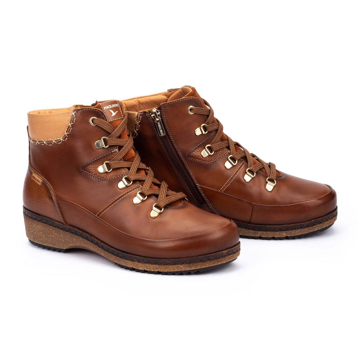 Pikolinos Granada W0W-8676C1 Lace Up Wedge Boot (Women) - Cuero