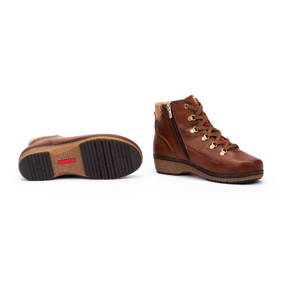 Pikolinos Granada W0W-8676C1 Lace Up Wedge Boot (Women) - Cuero