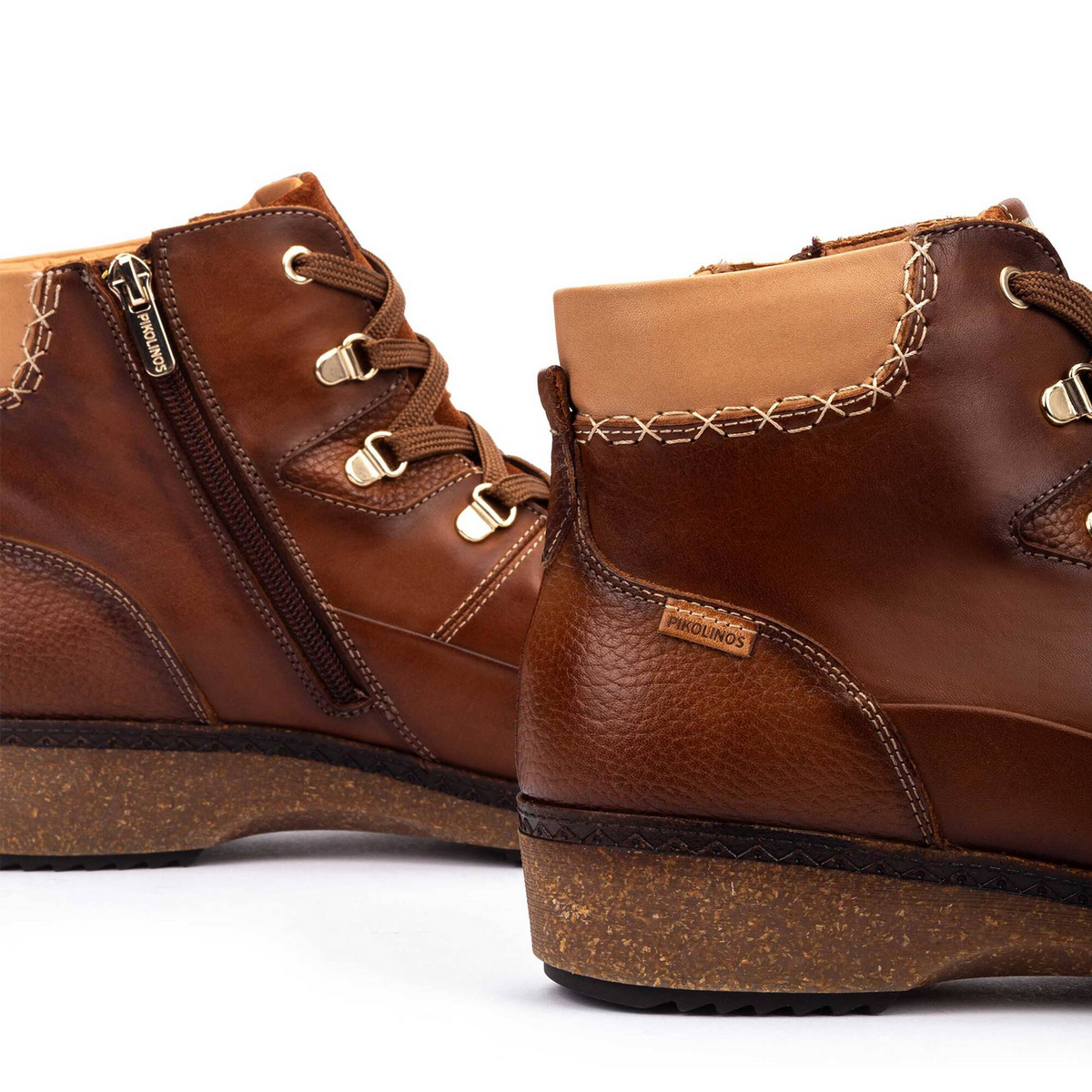 Pikolinos Granada W0W-8676C1 Lace Up Wedge Boot (Women) - Cuero