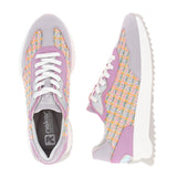 Rieker R-Evolution W1300-90 Dhara Sneaker (Women) - Mauve/Pastel Orange Athletic - Casual - Lace Up - The Heel Shoe Fitters