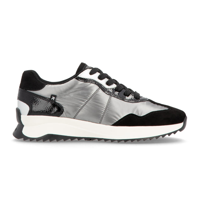 Rieker Dhara W1306-42 Sneaker (Women) - Schwarz/Grau/Black/Silver Athletic - Casual - Lace Up - The Heel Shoe Fitters