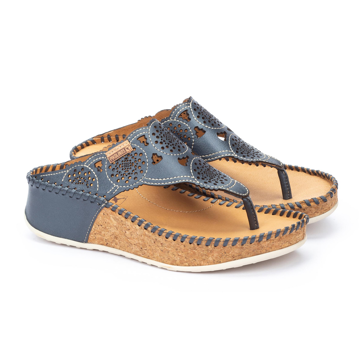 Pikolinos Marina W1C-0745 Sandal (Women) - Blue Sandals - Heel/Wedge - The Heel Shoe Fitters