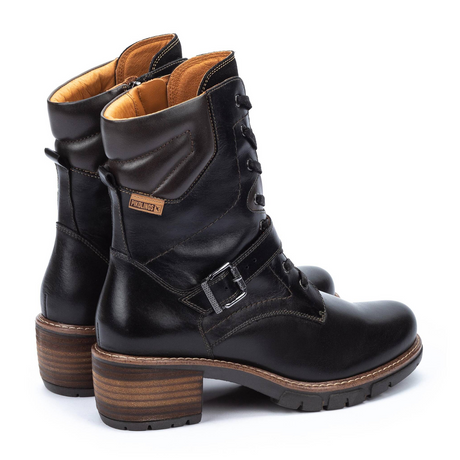 Pikolinos San Sebastian W1T-8675C1 Heeled Mid Boot (Women) - Black Boots - Casual - Mid - The Heel Shoe Fitters