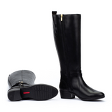 Pikolinos Daroca W1U-9764 Heeled Tall Boot (Women) - Black Boots - Casual - High - The Heel Shoe Fitters