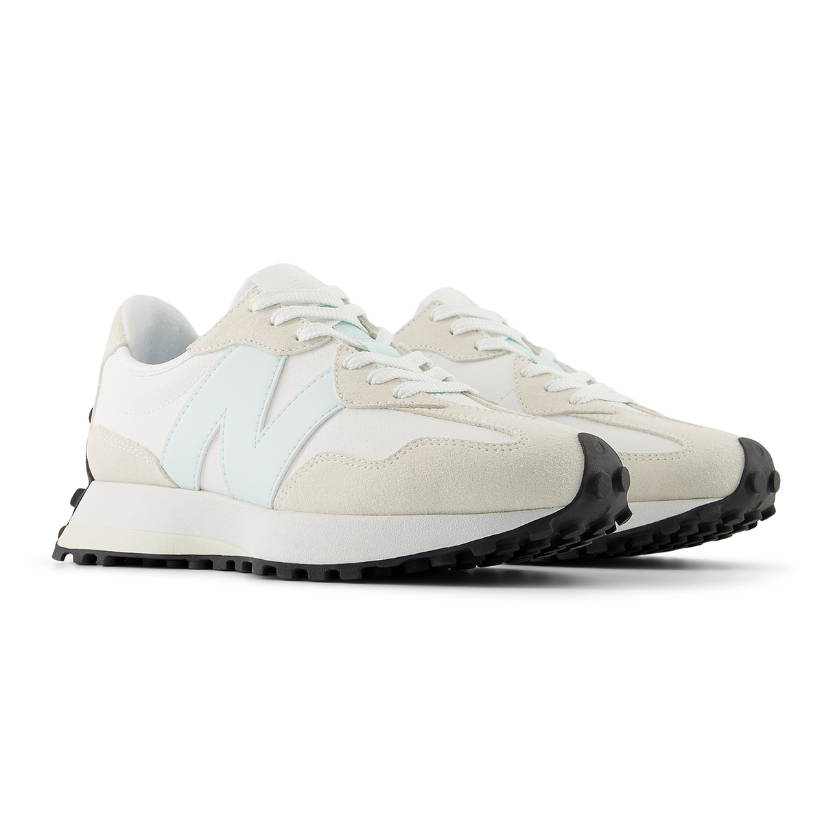 New Balance 327 Running Shoe (Women) - White/Glint Blue Athletic - Casual - Lace Up - The Heel Shoe Fitters