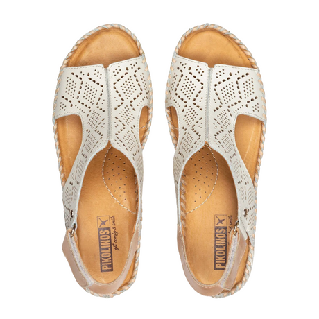 Pikolinos Aguadulce W3Z-1775C1 Wedge Sandal (Women) - Nata Leather Sandal - Backstrap - The Heel Shoe Fitters