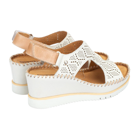 Pikolinos Aguadulce W3Z-1775C1 Wedge Sandal (Women) - Nata Leather Sandal - Backstrap - The Heel Shoe Fitters