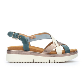 Pikolinos Palma W4N-0650C1 Backstrap Sandal (Women) - River Leather Sandal - Heel/Wedge - The Heel Shoe Fitters