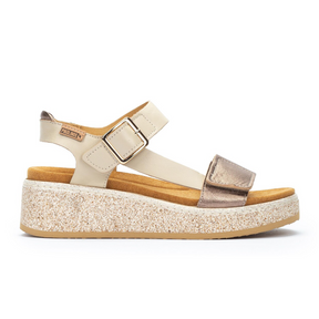 Pikolinos Alzira W9D-1527C1 Wedge Sandal (Women) - Marfil Sandal - Heel/Wedge - The Heel Shoe Fitters