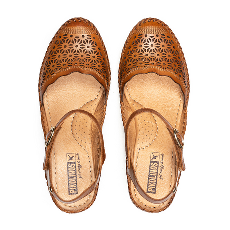 Pikolinos Vila W9Y-1508 Wedge Sandal (Women) - Brandy Leather Sandals - Heel/Wedge - The Heel Shoe Fitters