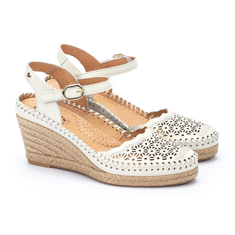 Pikolinos Vila W9Y-1508 Wedge Sandal (Women) - Nata Leather Sandals - Heel/Wedge - The Heel Shoe Fitters