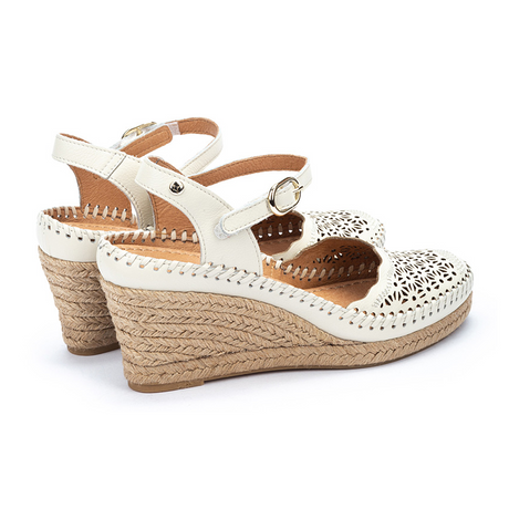 Pikolinos Vila W9Y-1508 Wedge Sandal (Women) - Nata Leather Sandals - Heel/Wedge - The Heel Shoe Fitters