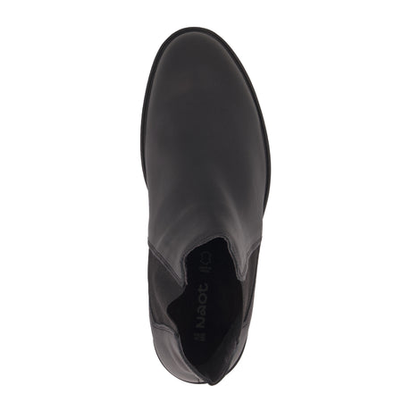 Naot Washington Chelsea Boot (Men) - Jet Black Leather Boots - Casual - Mid - The Heel Shoe Fitters