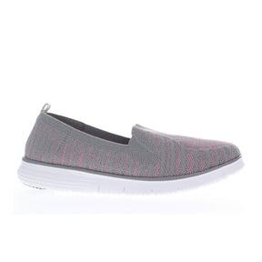 Propet TravelFit Slip On (Women) - Grey/Pink Dress-Casual - Slip On - The Heel Shoe Fitters