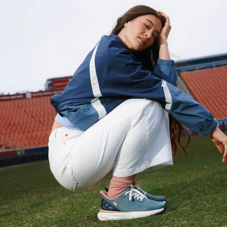 Kizik Athens 2 Sneaker (Women) - Stormy Weather/Rose Athletic - Casual - Lace Up - The Heel Shoe Fitters