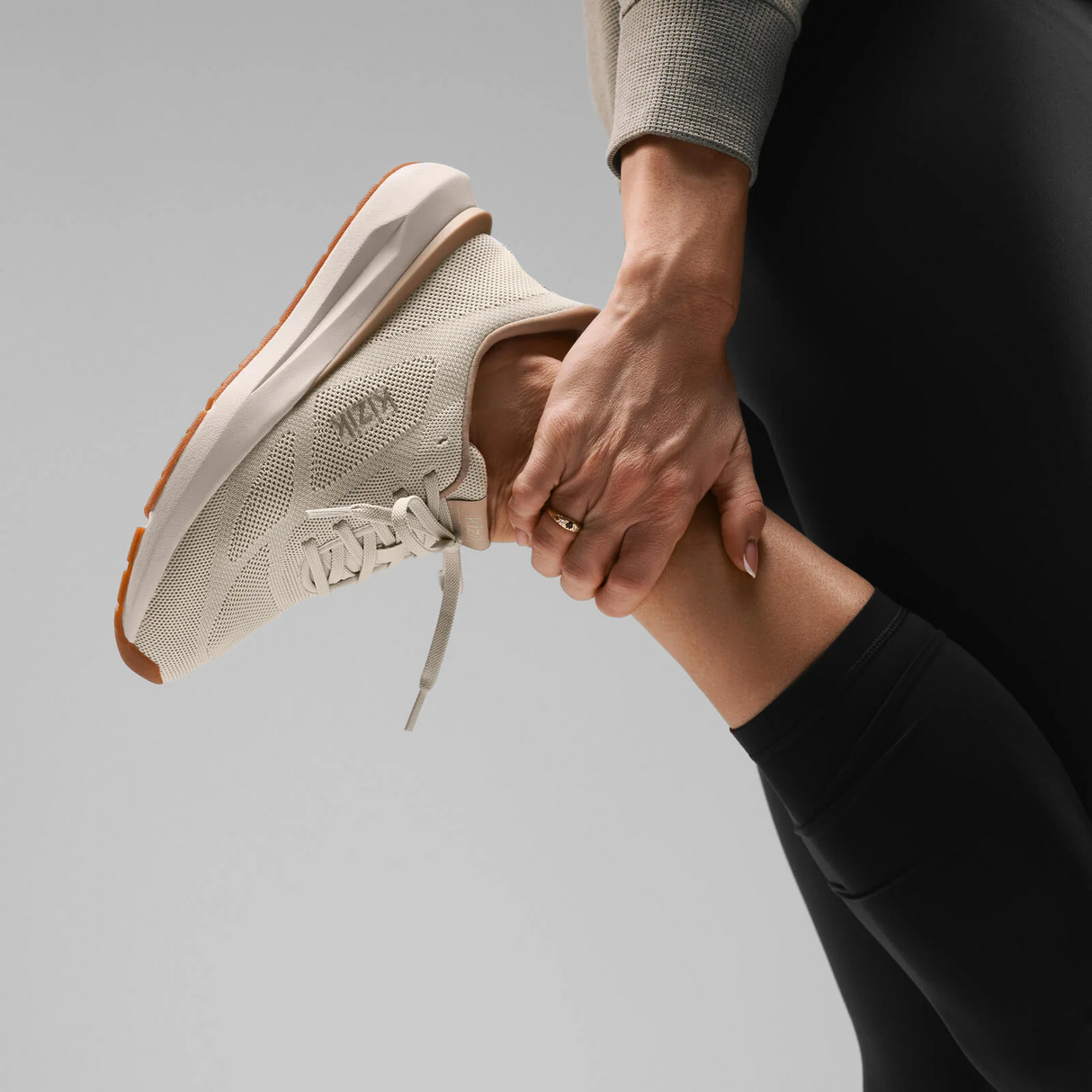 Kizik Athens 2 Knit Sneaker (Women) - Oatmeal/Warm Taupe