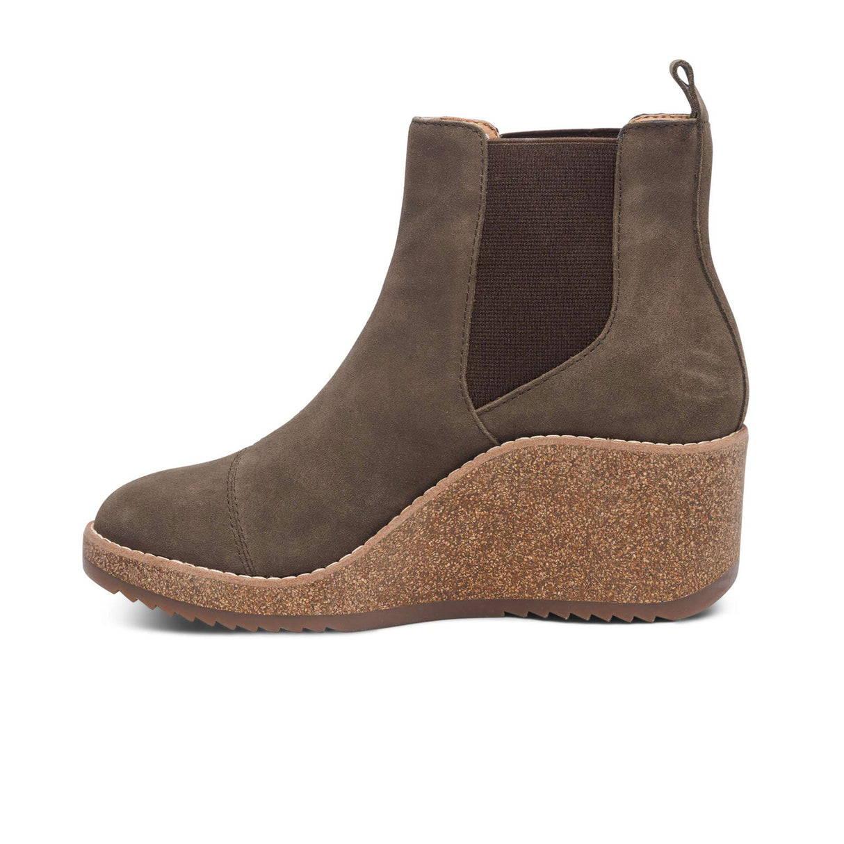 Aetrex Dawn Wedge Boot (Women) - Olive Boots - Fashion - Wedge - The Heel Shoe Fitters