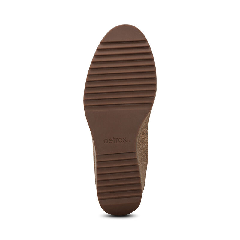 Aetrex Dawn Wedge Boot (Women) - Tan Boots - Casual - Low - The Heel Shoe Fitters