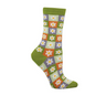 SockSmith Daisy Squares Crew Sock (Women) - Green Accessories - Socks - Lifestyle - The Heel Shoe Fitters