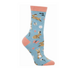 SockSmith Love Me Some Bunny Crew Sock (Women) - Blue Heather Accessories - Socks - Lifestyle - The Heel Shoe Fitters