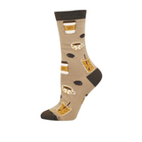 SockSmith Coffee, Coffee, Coffee Crew Sock (Women) - Brown Accessories - Socks - Lifestyle - The Heel Shoe Fitters
