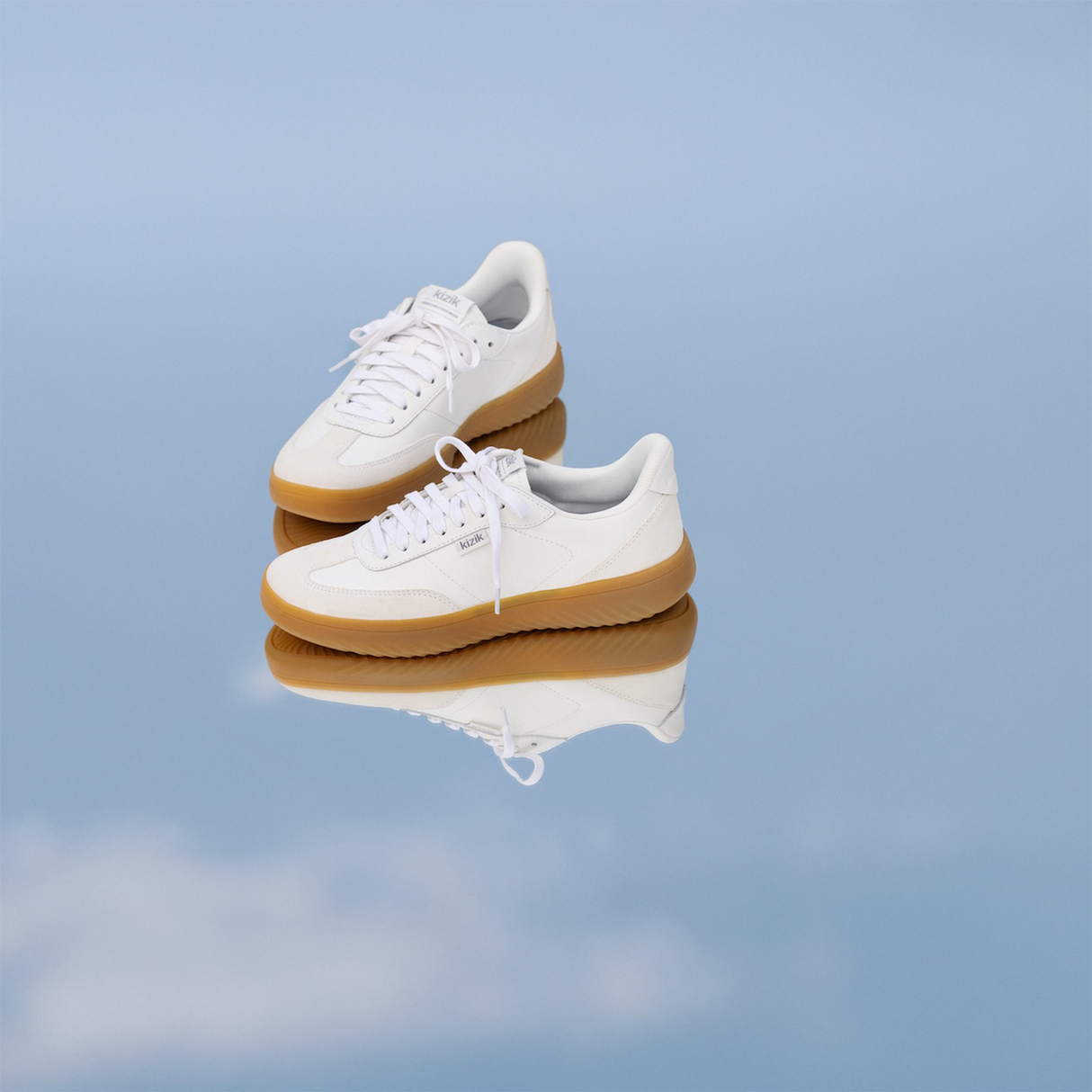 Kizik Camden Sneaker (Women) - White/Gum Rubber Athletic - Casual - Lace Up - The Heel Shoe Fitters