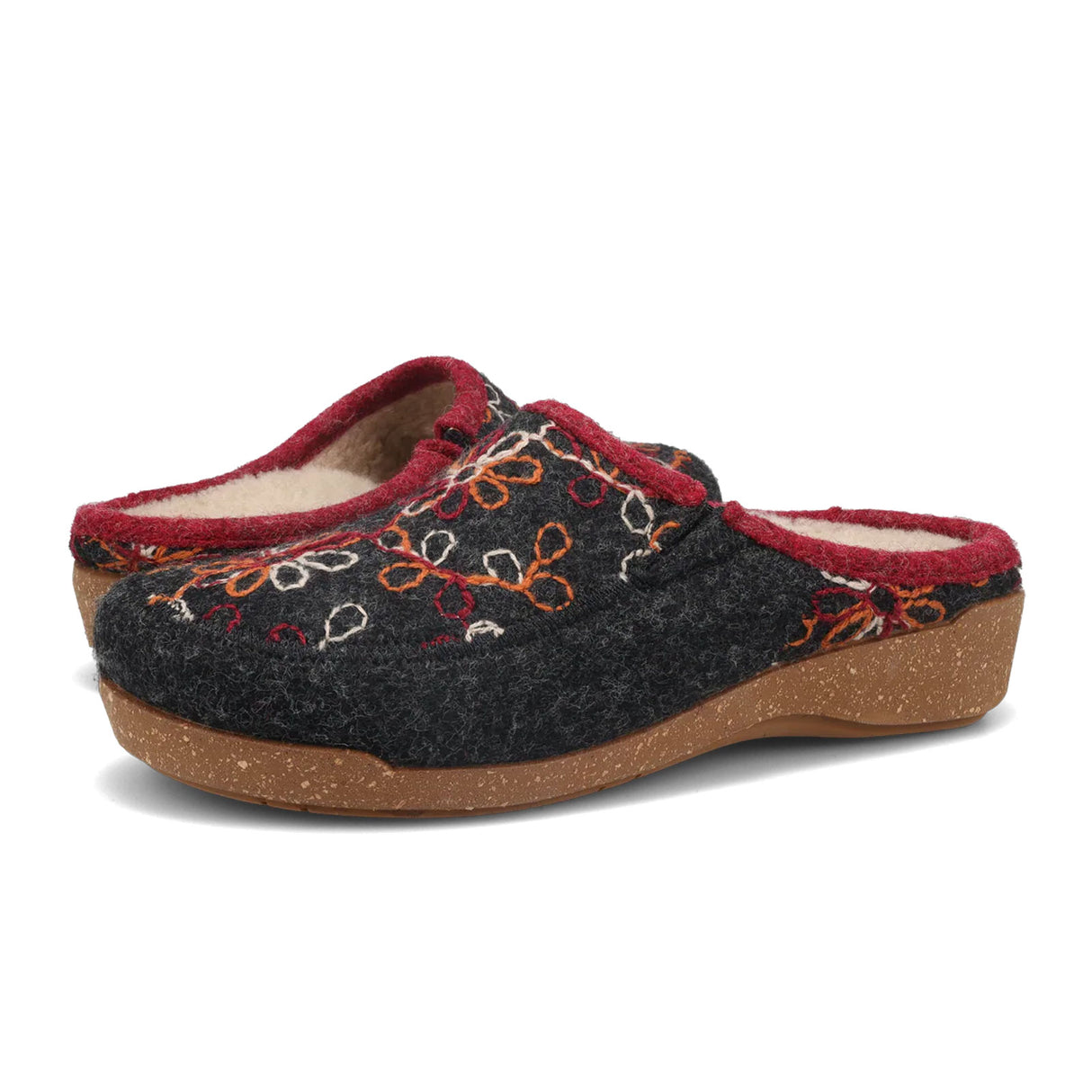 Taos Woolflower Slipper (Women) - Charcoal Dress-Casual - Slipper - The Heel Shoe Fitters