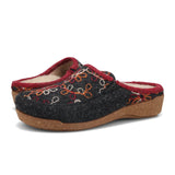 Taos Woolflower Slipper (Women) - Charcoal Dress-Casual - Slipper - The Heel Shoe Fitters