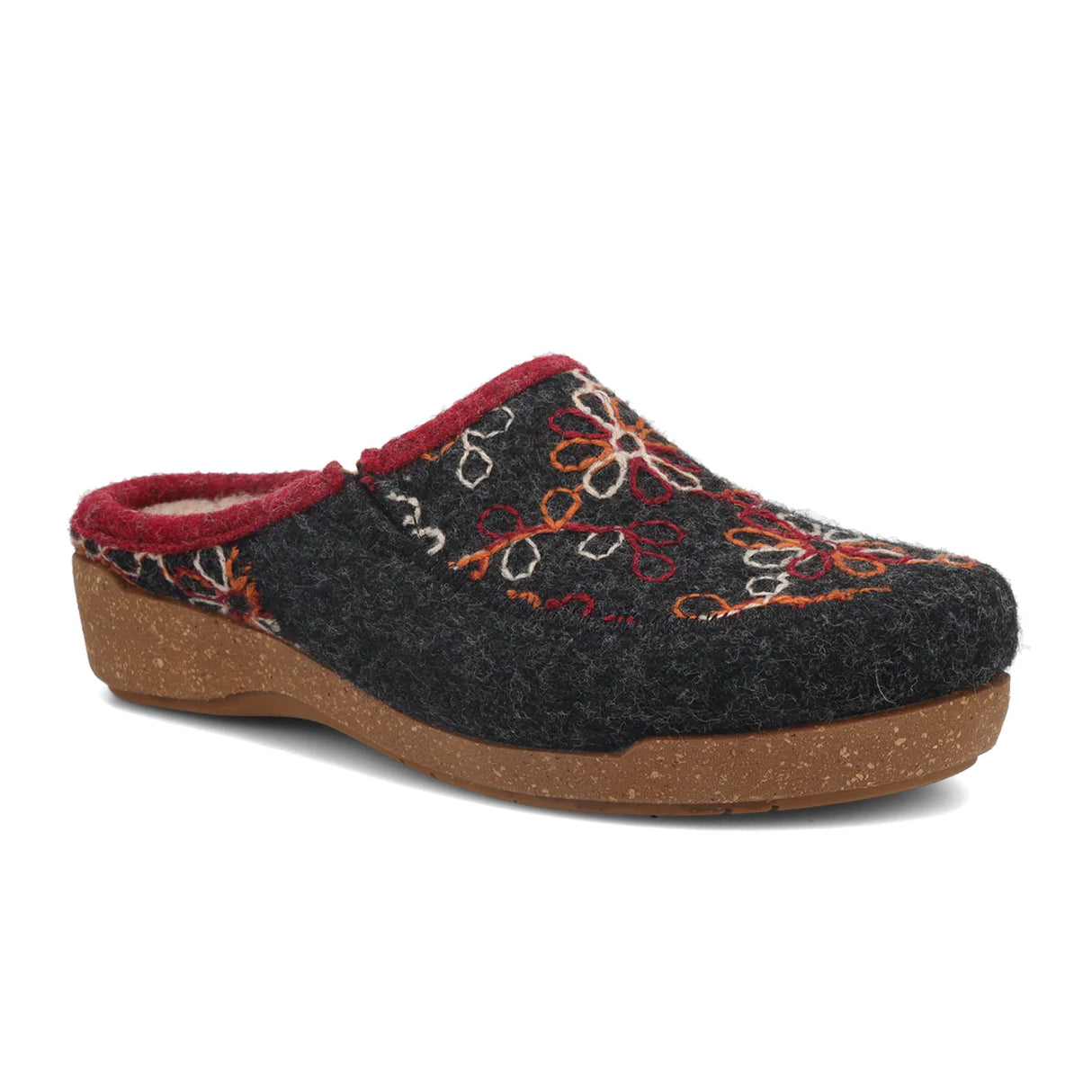 Taos Woolflower Slipper (Women) - Charcoal Dress-Casual - Slipper - The Heel Shoe Fitters