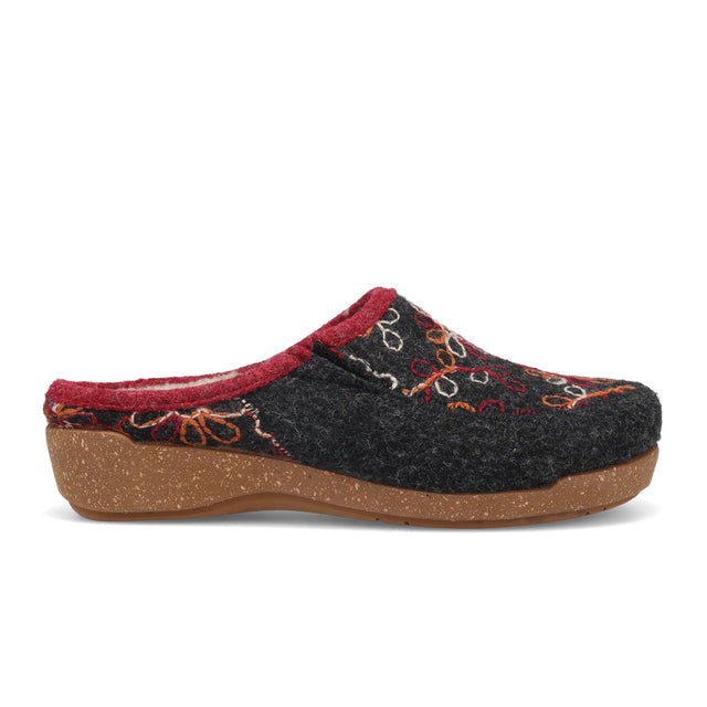 Taos Woolflower Slipper (Women) - Charcoal Dress-Casual - Slipper - The Heel Shoe Fitters