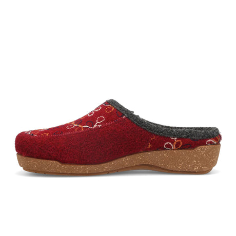 Taos Woolflower Slipper (Women) - Cranberry Dress-Casual - Slipper - The Heel Shoe Fitters