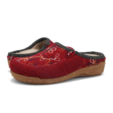 Taos Woolflower Slipper (Women) - Cranberry Dress-Casual - Slipper - The Heel Shoe Fitters