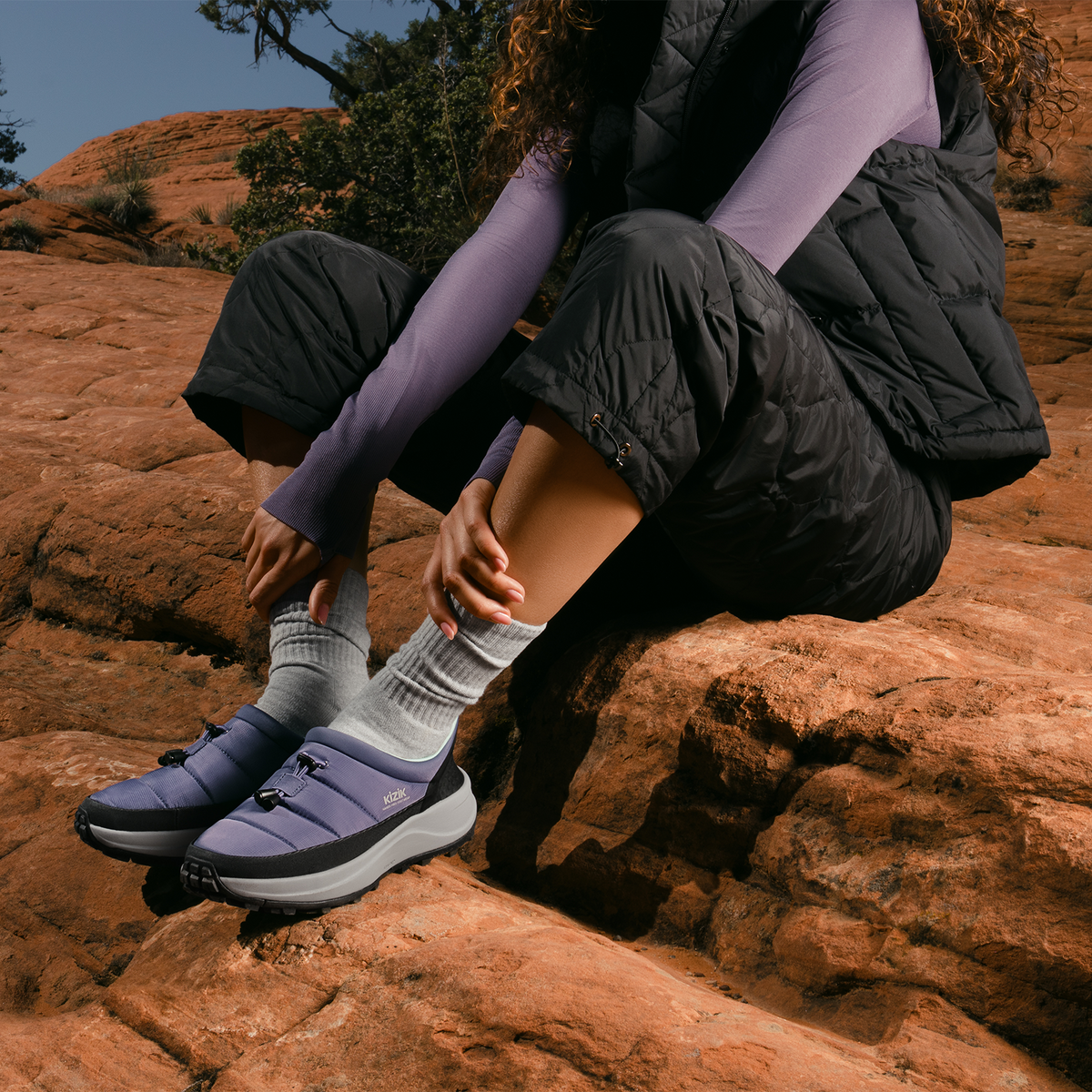 Kizik Freedom Moc (Women) - Heron/Alloy