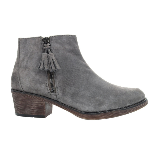 Propet Rebel Ankle Boot (Women) - Grey Suede Boots - Fashion - Ankle Boot - The Heel Shoe Fitters