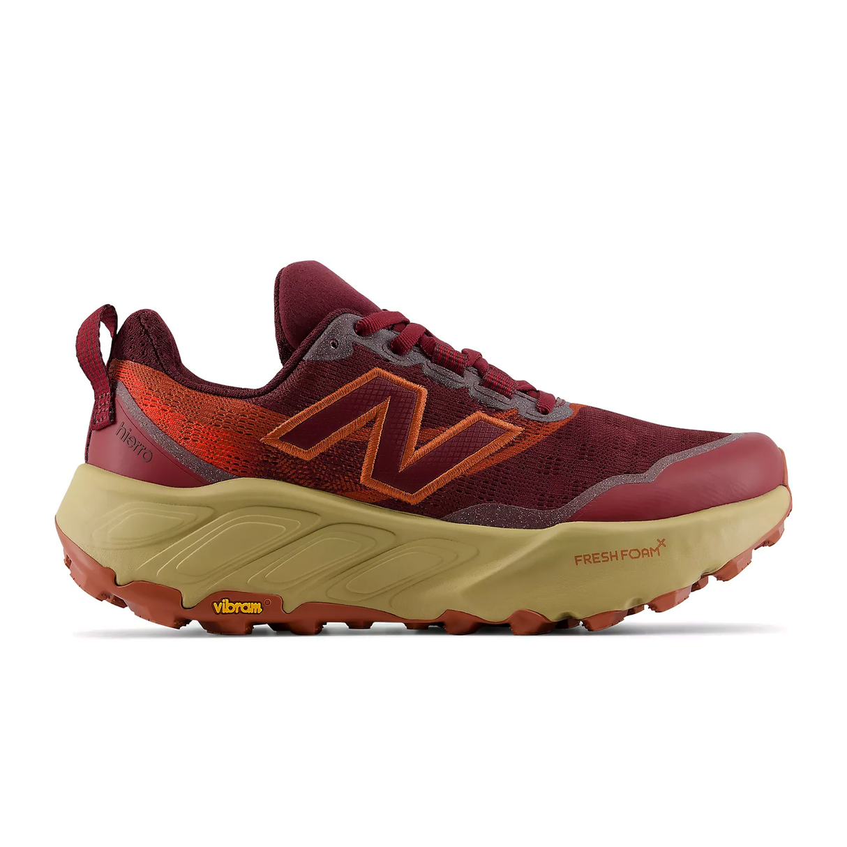 New Balance Fresh Foam X Hierro v9 (Women) - Mulled Wine/Neo Flame