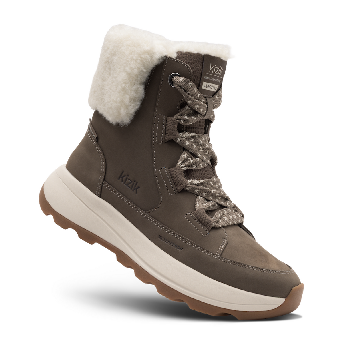Kizik Juno 2 Lace Boot (Women) - Shitake/Fog