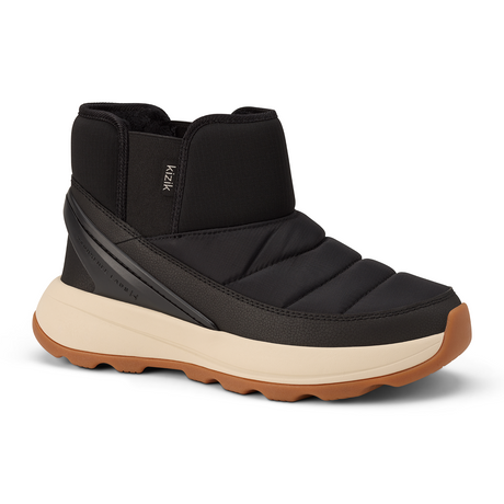 Kizik Juno 2 Low Insulated Boot (Women) - Black/Whitecap Gray Athletic - Casual - Slip On - The Heel Shoe Fitters