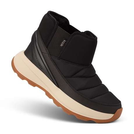 Kizik Juno 2 Low Insulated Boot (Women) - Black/Whitecap Gray Athletic - Casual - Slip On - The Heel Shoe Fitters